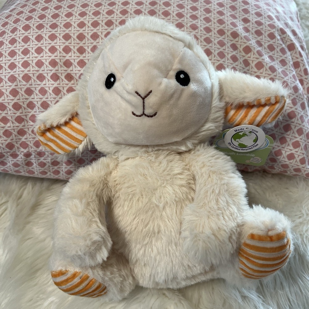 Walmart‎ Spark Create Imagine 10" Lambie Rattle Crinkle Stuffed Animal Plush